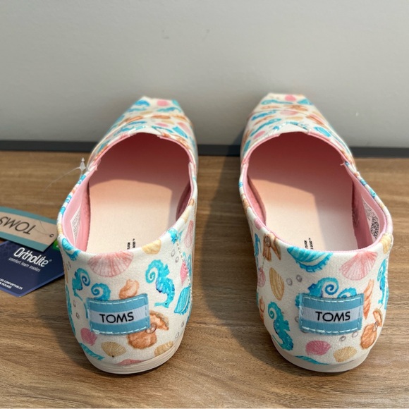 NWT TOMS Women's Natural Seashell Print Alpargata Slip-On Shoes - size 9 - Picture 9 of 12
